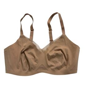 Honeylove CrossOver V-Neck Bra Back Smoothing Wire Free Sand Size Medium 36B/C